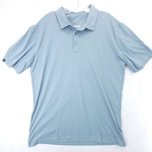 Swannies Golf Polo Mens Large Blue Performance Stretch Short Sleeve Shirt
